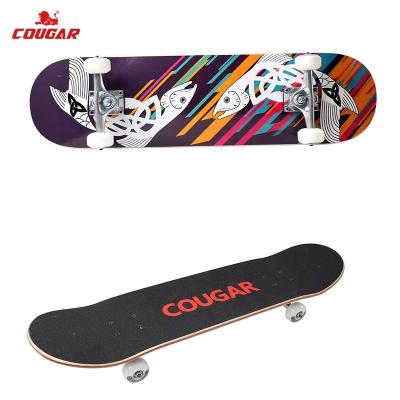 China OEM ODM Adult Skateboard 7 Ply High Rebound Maple Wheels Complete Long Board Double Kick Skateboard For Adult Teens Youths for sale