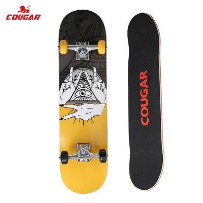 China Skateboard Fashion Design Good Quality Chinese Maple Skateboards With PU Wheels Snap Roller Double Kick Short Board for sale