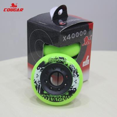 China Inline skates wheels puma factory high rebound durable 72mm 76mm 80mm PU wheels for slalom skate inline roller free skating for sale