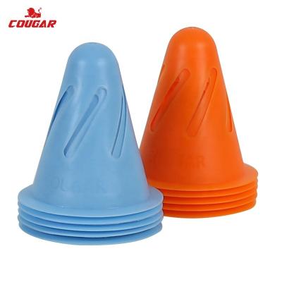 China Factory Made PP Cougar Stripes Small Inline Slalom Skating Practice Cones for sale