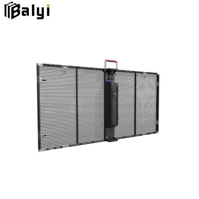 China P8 Outdoor Outdoor Full Color Transparent Led Mesh Curtain Strip Led Display Screen for sale