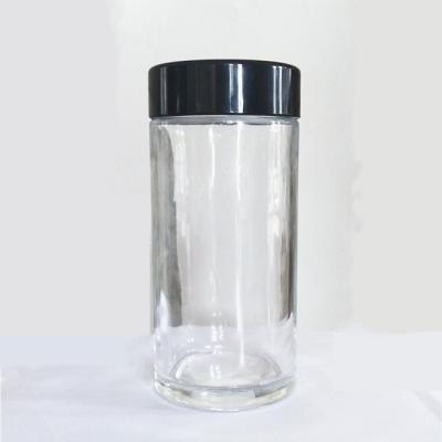 China 500ml Single Canned Food Air Tight Food Storage Glass Jars Wholesale Design Honey Jar Water Bottle Glass Bottle With Plastic Lid for sale