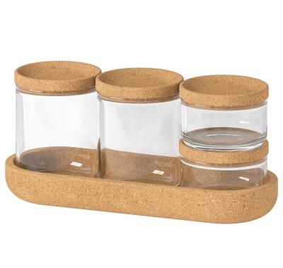 China Viable Wholesale Custom Size Bulk Glass Jars Jars With Bamboo Lids for sale