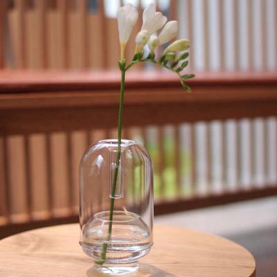 China Manufacturer 6*12cm Simple Professional Lead Free Glass Saffron Glass Jar for sale