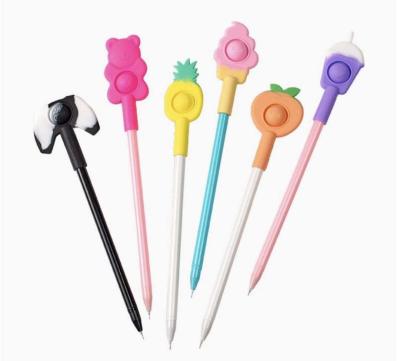 China 2021 Popping Silicone Rainbow Pen Push Bubble Fidget Toys com tinta sensível ao calor à venda