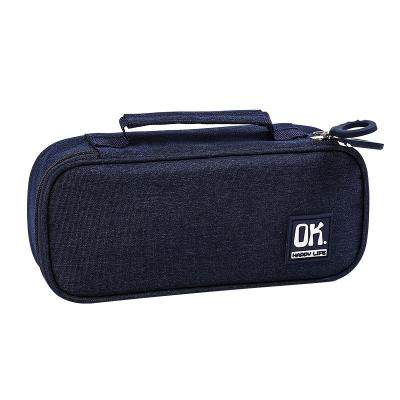 China Multifunctional Storage Pencil Case Fashion Canvas Stationery Bag for Schools Offices for sale