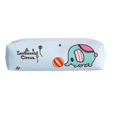 China Canvas Pencil Case with PVC Lining Material and Cartoon Printing Zipper Pencil Pouch Bag for sale