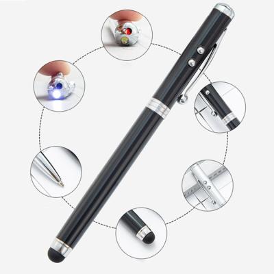 China 0.5mm Writing Width Gel Pen 4 in 1 Multi Laser Pointer LED Torch Light for Educators for sale