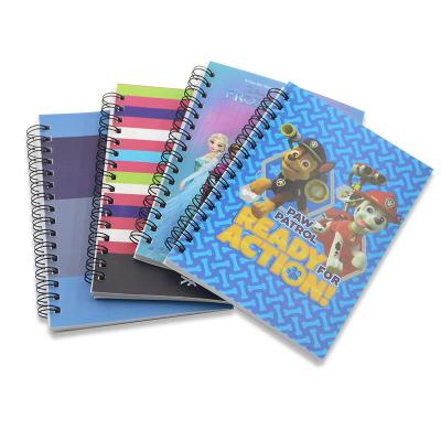 China Notebook espiral de tamanho A5 com impressão personalizada de desenhos animados e ligação em espiral à venda
