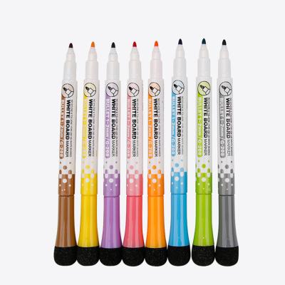 China 8 kleuren set droogwissen markers met magnetisch whiteboard Te koop