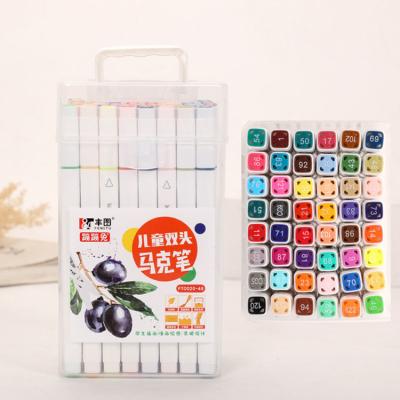 China Student Painting Watercolor Art Marker Pen with Custom Logo and Dual-Side Writing for sale