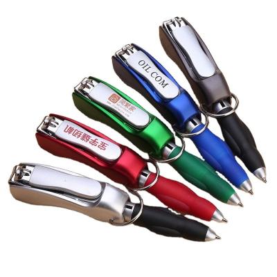 China Plastic Creative Folding Ballpoint Pen with Nail Clipper and Heat Sensitive Erasable Ink for sale