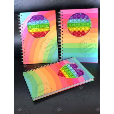 China School Office Accessories Hard Cover Spiral Notebook with Durable Silicone Cover for sale