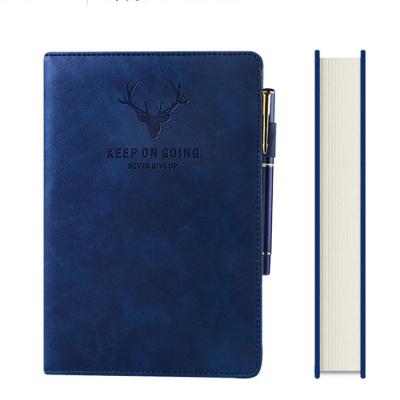 China Thickening A5 PU Leather Diary Notepad with Customized Hardcover Planner Journal Notebook for sale