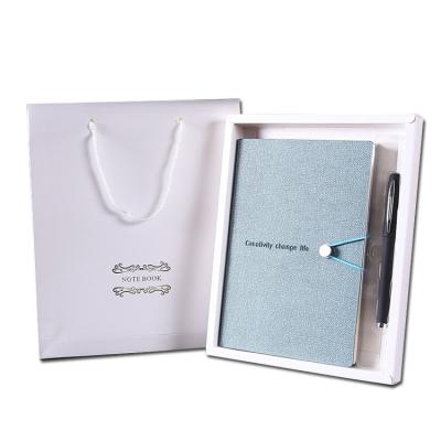 China Hardcover Design Pu Leather Gift Suit Business Notebook with Customized Logo Acceptable for sale