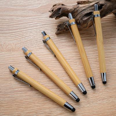 China Custom LOGO Eco Friendly Bamboo Gel Ballpoint Pens Bamboo Pen Erasable for sale