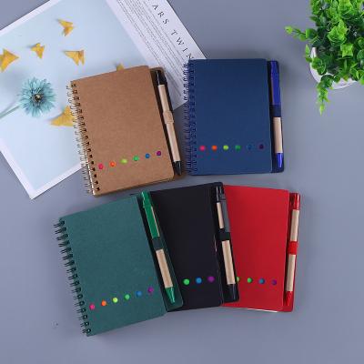 China Craft Paper Cover Portable Notepads With Pen Memo Pad Sticky Custom Note Pad Gift Set for sale