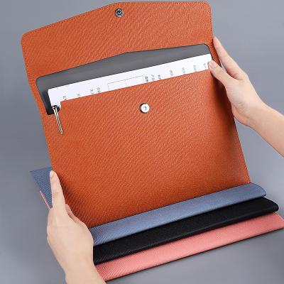 China Logotipo personalizado impermeable de cuero de PU carpeta de archivos A4 Document holder con bolsillo de archivos en venta