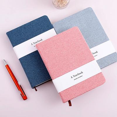 China 2022 Custom Linen Notebook Book Cloth Fabric Diary A6 Blank/Lined Pages Leather Cover for sale