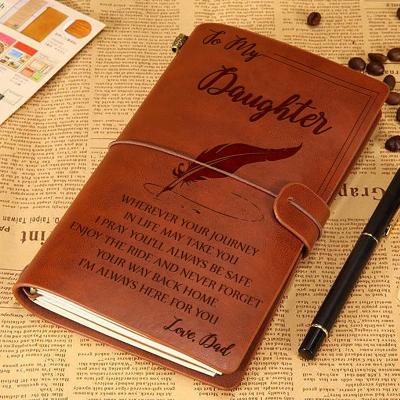 China Business Office Gift Promotion PU Leather Writing Travelers Notebook for Travel Diary for sale