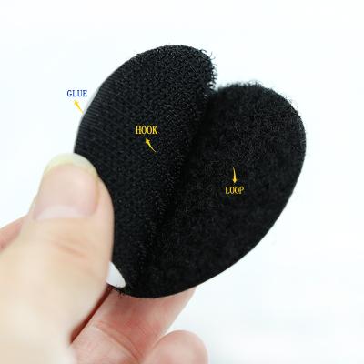 Cina Viable Round Glue Hook Loop Back Stickers For Carpet Fixing Sticky Mat Fabric Sofa Holder Strong White Black in vendita