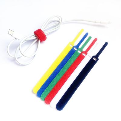 China Reusable Adjustable Nylon Cable Ties Cable Tie Viable Cable Hook And Loop Band Manufacturers for sale