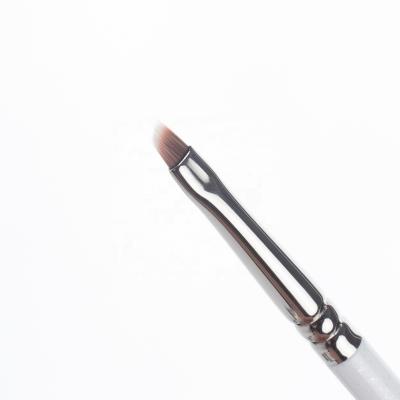 China Angular Blush High Quality Olive Wood Synthetic Hair Copper Handle Single Angled Eyeliner Brush A43 for sale