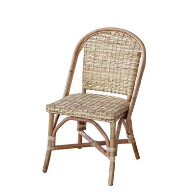 China Nordic Environmental Protection Varnish Ash Dining Chair Rattan Back Chair Homestay Balcony Leisure Armchair Net Herringbone Ins Bargaining Chair for sale