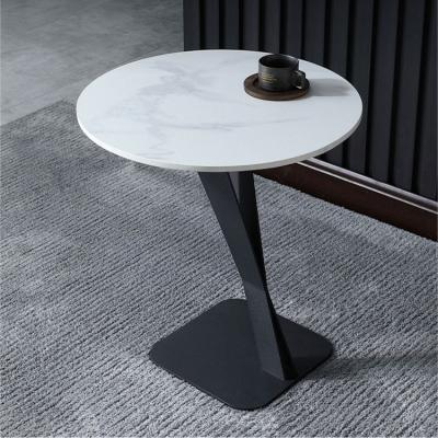 China Other wholesale hot sale custom made round side table sofa modern agglomerated stone small coffee table for living room furniture for sale