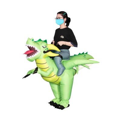 China High Quality Halloween Christmas PP Dinosaur Cosplay Adult Wearable Inflatable T-Rex Costumes for sale