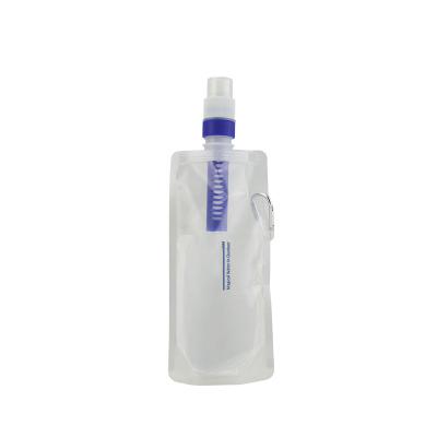 China AMPMOUTDOOR Outdoor Wholesale Sports Portable Filter Water Bottle Bag Purifier With Filter Straw Drinking Water Bag for sale