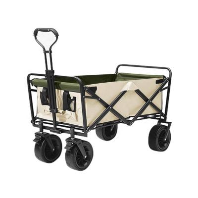 China AMPMOUTDOOR Storage Pull Portable Foldable Kids Beach Wagon Outdoor Camping Picnic Wagon for sale