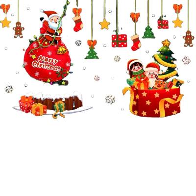 China Window Sticker Reusable Holiday Christmas Promotional Static Cling Window Stickers for sale