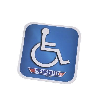 China Handicap Signs Stickers Decal Symbol ADA Compliant Disable Wheelchair Sign Waterproof Disability Sticker for sale