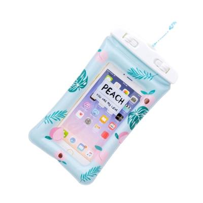 China Best Selling Paper Goods Using PVC Custom Logo Water Sport Waterproof Mobile Pouch Lanyard Phone Bag for sale