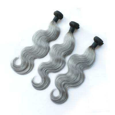 China Cheap Body Wave Indian Hair Weft Color 1b/gray Cuticle Aligned Hair Bundles for sale