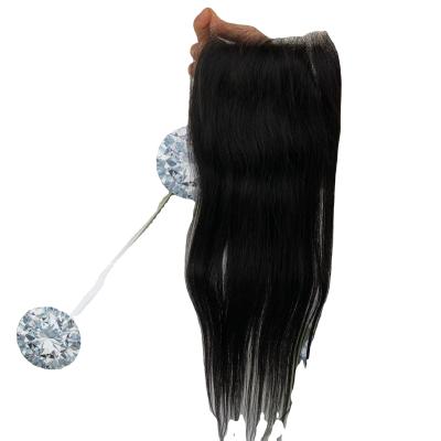 China Silky Straight Wave HD Lace Frontal 100% Swiss Straight Wave Hair Lace Closure 4x4 5x5 13x4 Film Lace Closure for sale