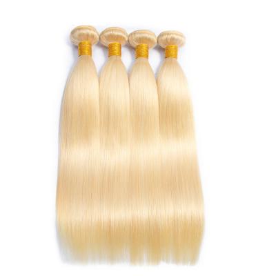 China Silky Straight Blonde Wave Virgin Hair Cuticle Aligned Brazilian Hair Human Hair Bundles for sale