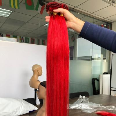 China 10A Customized Bundles Straight 100% Red Raw Human Hair Weave 8-30inch Mink Brazilian Hair Bundles With Closure And Headband OFlyhair-yoyo-31 for sale