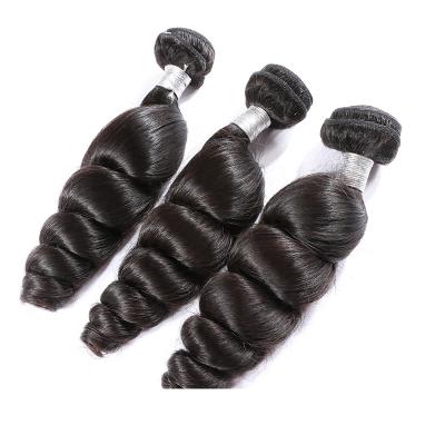 China Loose Wave Cuticle Aligned Remy Virgin Hair Extension Wholesale Cheap Brazilian Loose Wave Bundle Human Loose Wave Hair Bundles for sale