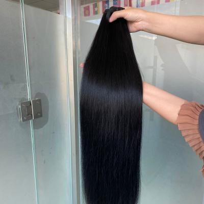 China Wholesale Price 100% Human Hair Wefts Wave Hair Bundles Long Silky Straight Raw Unprocessed Black Hair Wefts Color for sale