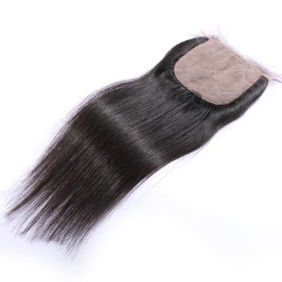 China Silky Straight Wave Over One Year Straight Silk Low Lace Closure With Silky Soft Unprocessed Indian Hair for sale