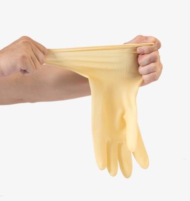 China Gymda Anti-Slip Yellow Industrial Glove For Kitchen With Brush Gold Waterstop Household Cleaning Rubber Gloves for sale