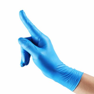 China Industrial Universal Disposable Nitrile Nitrile Gloves Convenient Blue Powder Free Anti-Slip Glove Inspection for sale