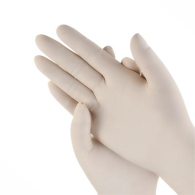 China High Quality Anti-Slip Waterproof White Latex Gloves Disposable Non-Sterile Examination Gloves for sale