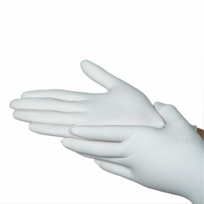 China New Arrival Customizable Anti-Slip Disposable Waterproof Sterile Examination Gloves Medical White Latex Gloves for sale