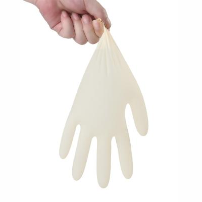 China New High Quality Anti-Slip Disposable Waterproof Sterile Examination Gloves White Latex Gloves for sale