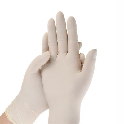 China Cheap Disposable Pure White Latex Gloves Anti-slip Medical Examination Gloves Factory Direct Sale for sale