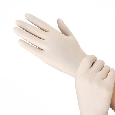 China Direct Selling Anti-Slip Sterile Examination Gloves Disposable Waterproof White Latex Gloves for sale