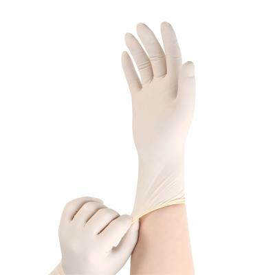 China Hot Sale Anti-Slip Touch Screen Waterproof Gloves Disposable Powder Free Latex Powdered White Sterile Gloves for sale